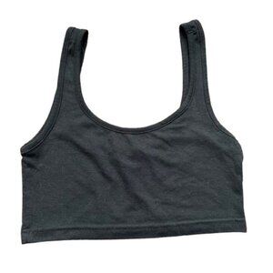 Missguided Black Knit Crop Tank Top Cropped Size Small US 2